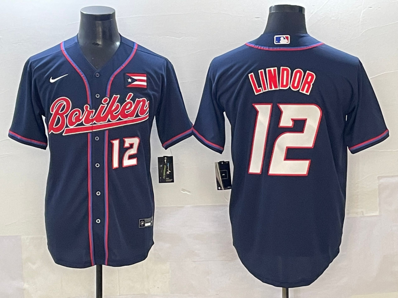 Men Houston Astros #12 Lindor blue MLB Nike 2025 jersey style  3